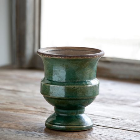 Emerald Glazed Urn, Small